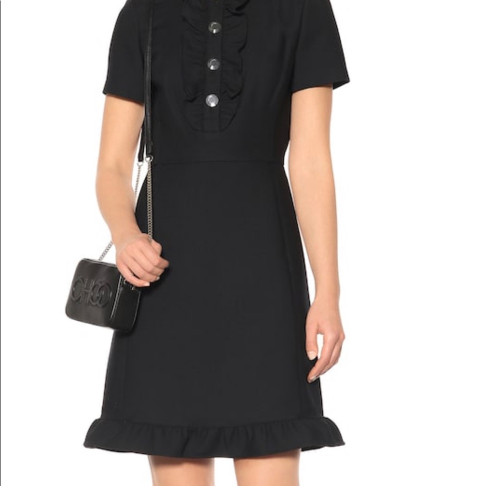 Tory Burch button front ruffle dress